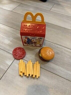 Vintage 1989 McDonald's Fisher Price Happy Meal Lunch Box with Food